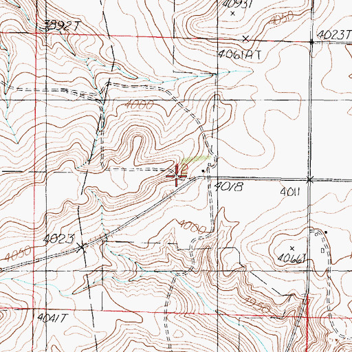 Topographic Map of Spring Creek School (historical), MT