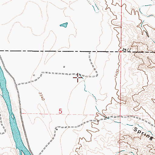 Topographic Map of Spring Draw, MT