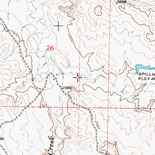 Topographic Map of Spring Draw, MT