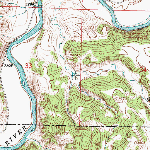 Topographic Map of Spring Gulch, MT