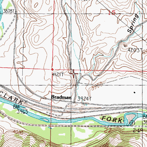 Topographic Map of Spring Gulch, MT