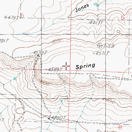 Topographic Map of Spring Hill, MT