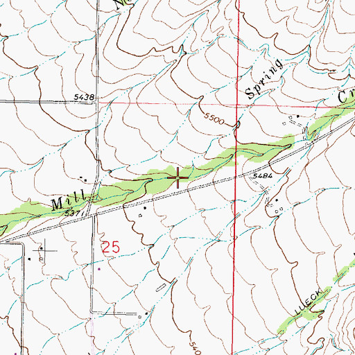 Topographic Map of Spring Park Creek, MT