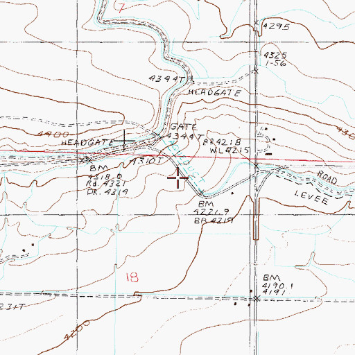 Topographic Map of Spring Valley Drop, MT