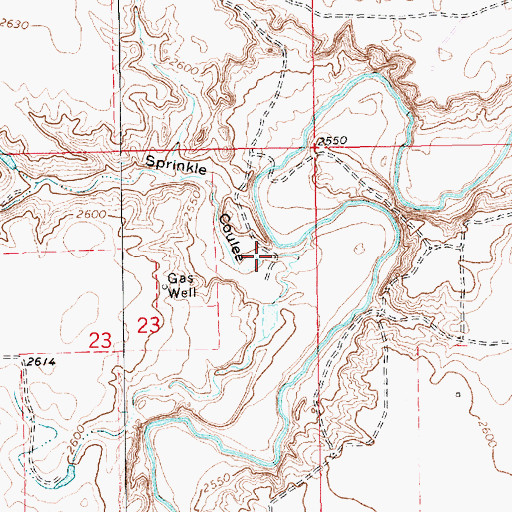Topographic Map of Sprinkle Coulee, MT