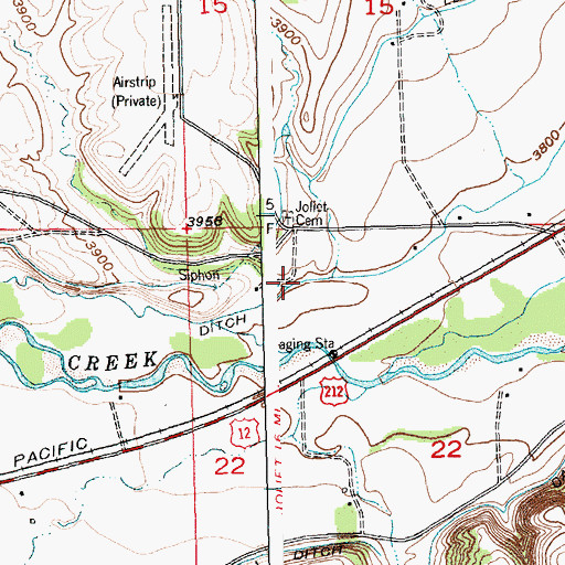 Topographic Map of Hot Dance Creek, MT