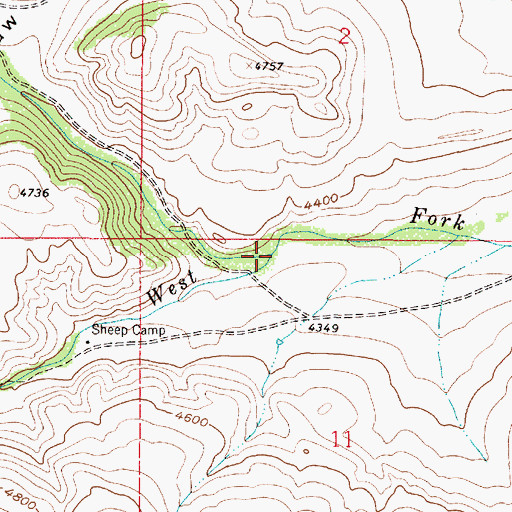 Topographic Map of Too-nah-hin Creek, MT