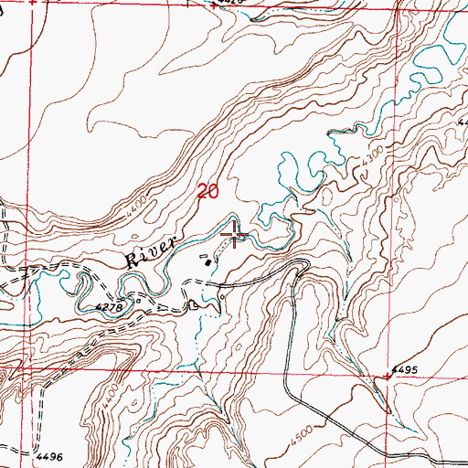 Topographic Map of Hagerty Creek, MT