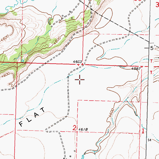 Topographic Map of Pikuni Flat, MT