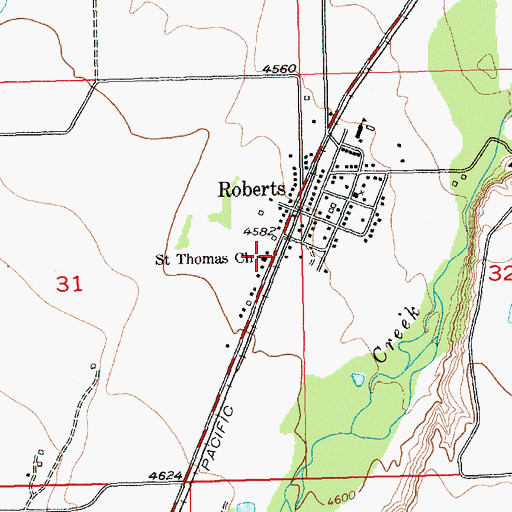 Topographic Map of Saint Thomas Church, MT