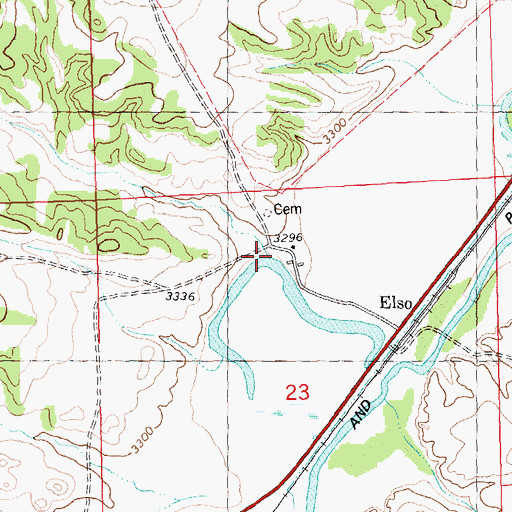 Topographic Map of Stanley Creek, MT