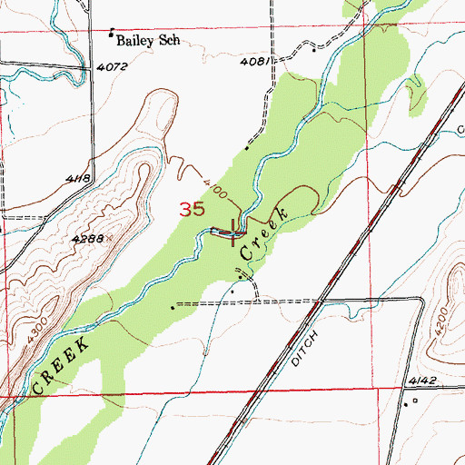 Topographic Map of Stanley Creek, MT