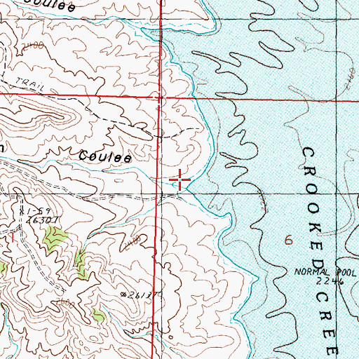 Topographic Map of Stanton Coulee, MT