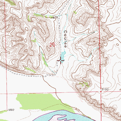 Topographic Map of Star Coulee, MT