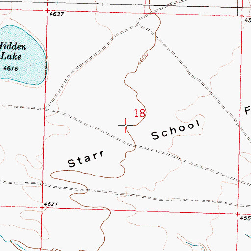 Topographic Map of Starr School Flat, MT