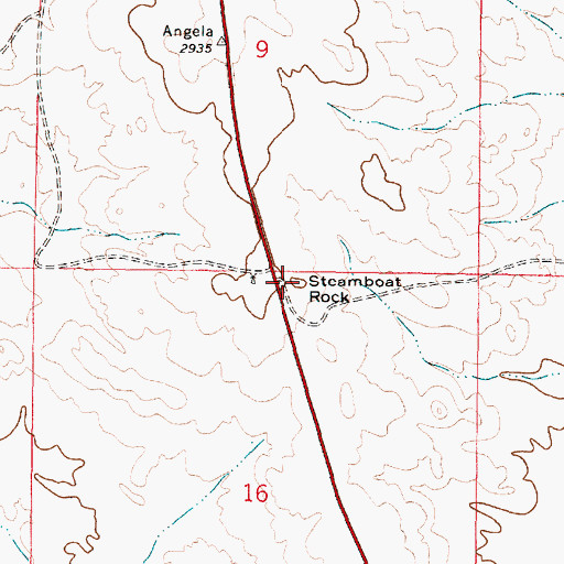 Topographic Map of Steamboat Rock, MT
