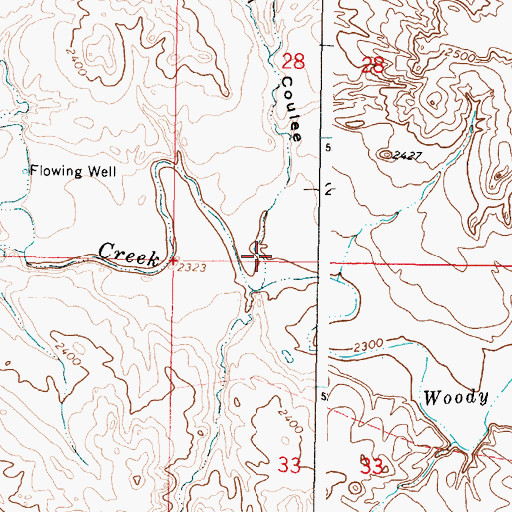 Topographic Map of Stee Coulee, MT
