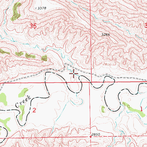 Topographic Map of Steele Lake Coulee, MT