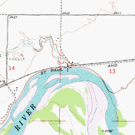 Topographic Map of Steiger Creek, MT