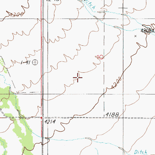 Topographic Map of Stevenson Ditch, MT