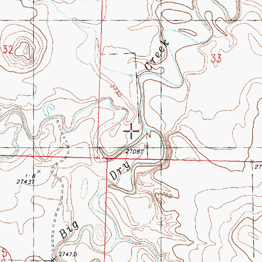 Topographic Map of Steve Forks, MT