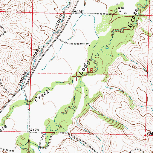 Topographic Map of Stevie Creek, MT