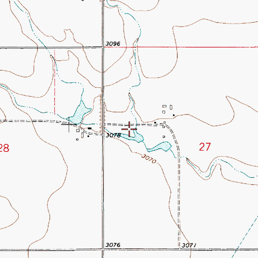 Topographic Map of Stewart Coulee, MT