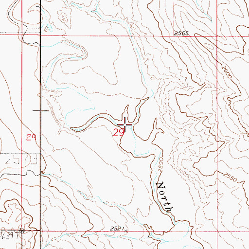 Topographic Map of Stinking Coulee, MT