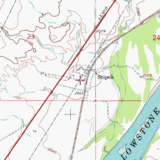 Topographic Map of Stipek, MT