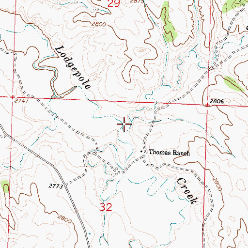 Topographic Map of Stocker Coulee, MT