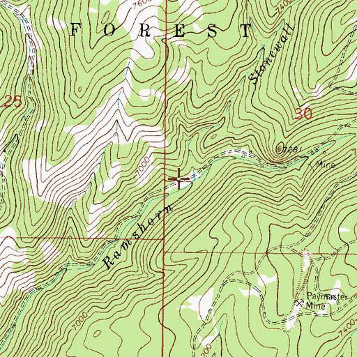 Topographic Map of Stonewall Creek, MT