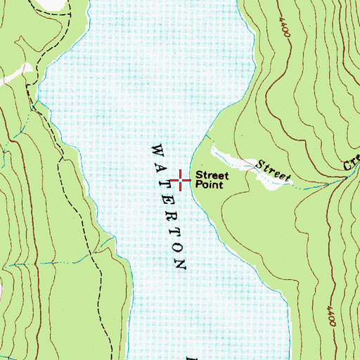 Topographic Map of Street Point, MT