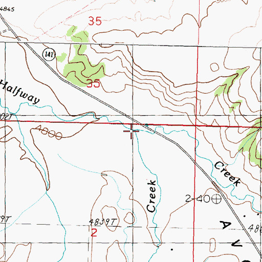 Topographic Map of Strickland Creek, MT