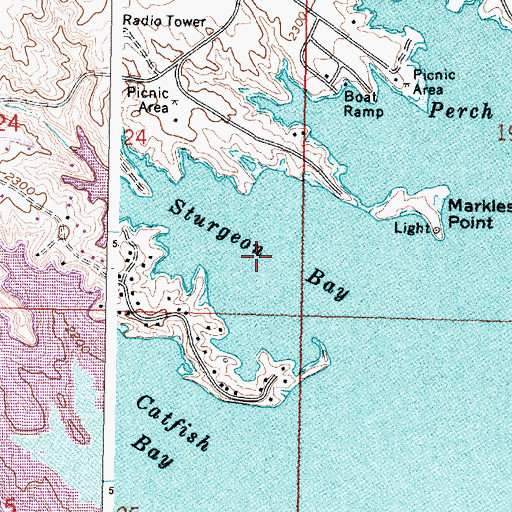 Topographic Map of Sturgeon Bay, MT