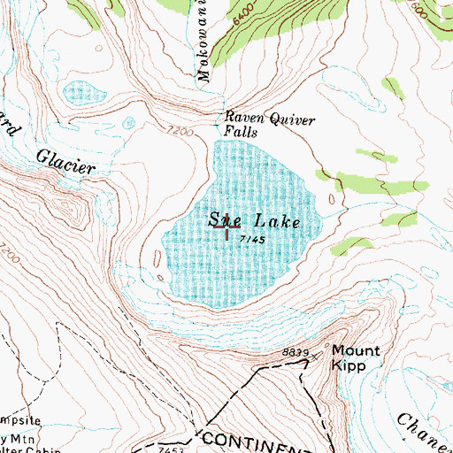 Topographic Map of Sue Lake, MT