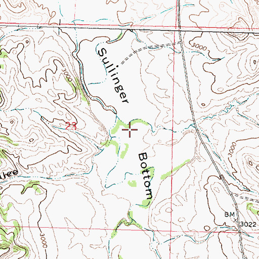 Topographic Map of Sullinger Bottom, MT
