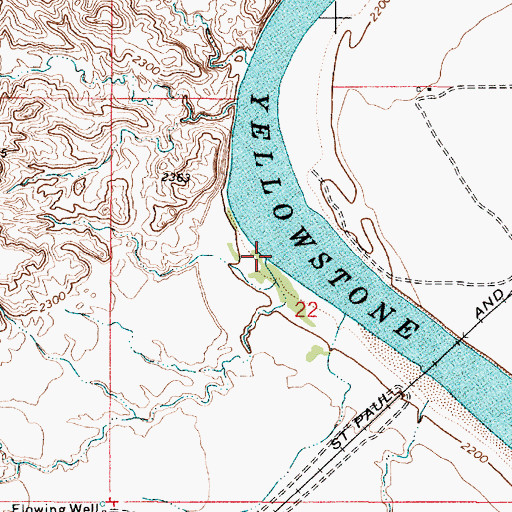 Topographic Map of Sullivan Creek, MT