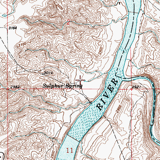 Topographic Map of Sulphur Spring, MT