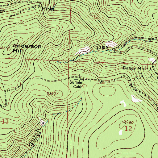 Topographic Map of Summit Cabin, MT