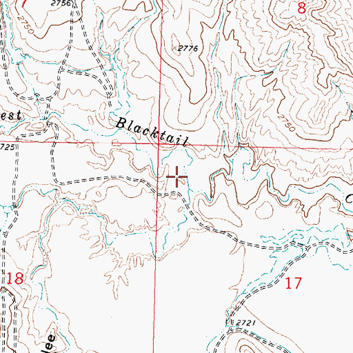 Topographic Map of Sun Coulee, MT