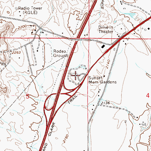 Topographic Map of Dawson Memorial Cemetery, MT