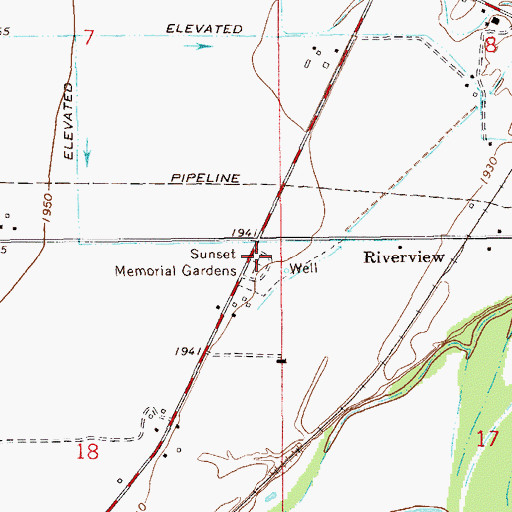 Topographic Map of Richland Memorial Park, MT