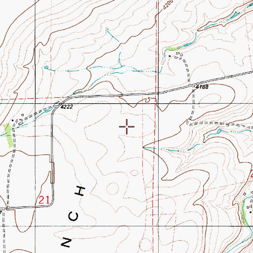 Topographic Map of Swede Bench, MT