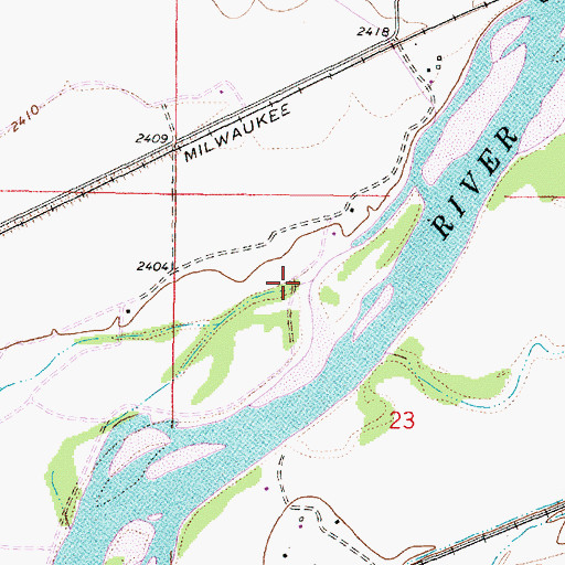 Topographic Map of Swede Creek, MT
