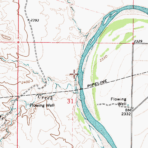 Topographic Map of Swede Creek, MT