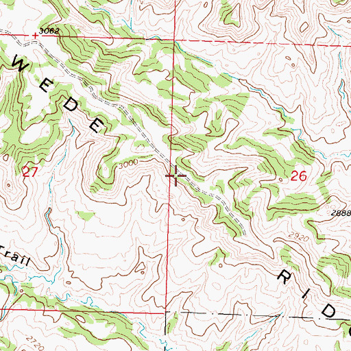 Topographic Map of Swede Ridge, MT