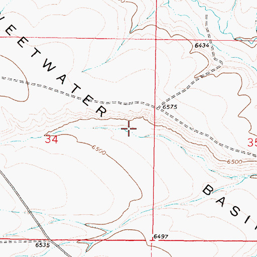 Topographic Map of Sweetwater Basin, MT