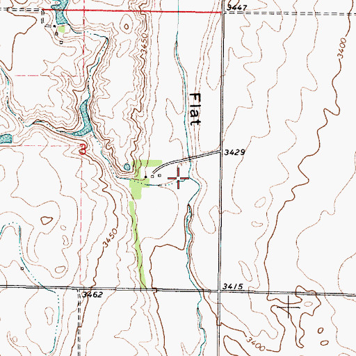 Topographic Map of Swift Coulee, MT