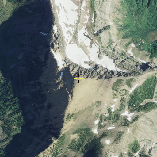 Aerial/Satellite Image of Swiftcurrent Mountain, MT