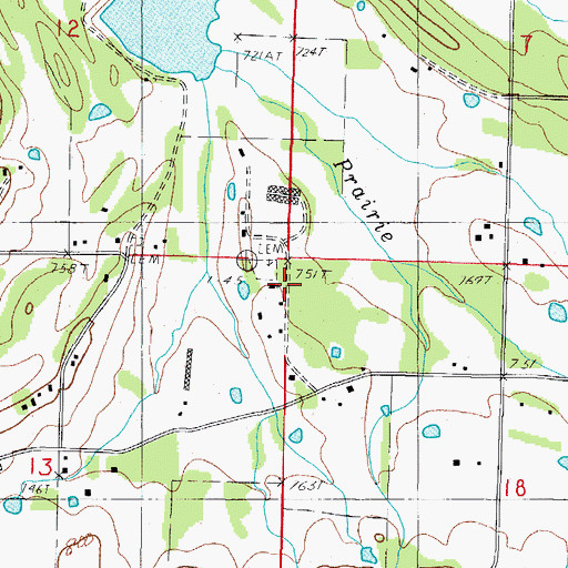 Topographic Map of Mount Pleasant Methodist Church, AR